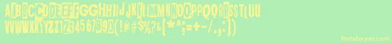 DarkMonday Font – Yellow Fonts on Green Background