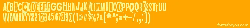 DarkMonday Font – Yellow Fonts on Orange Background