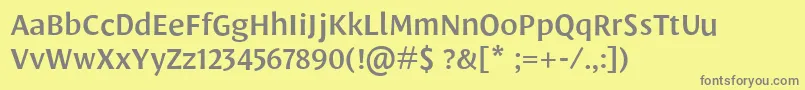 LeksasansproDemibold Font – Gray Fonts on Yellow Background