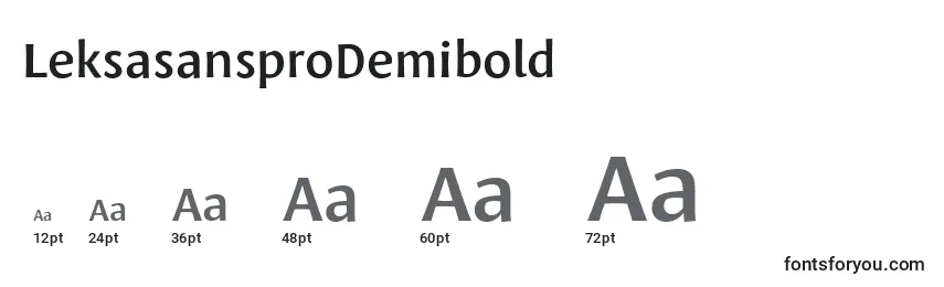 Размеры шрифта LeksasansproDemibold