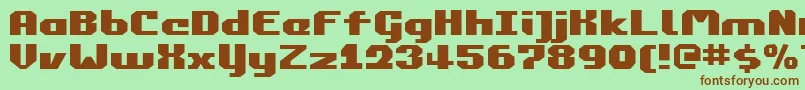 Commonv2e Font – Brown Fonts on Green Background