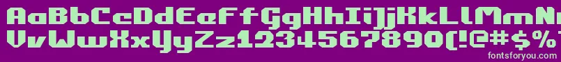 Commonv2e Font – Green Fonts on Purple Background