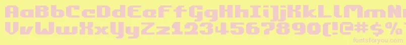 Commonv2e Font – Pink Fonts on Yellow Background