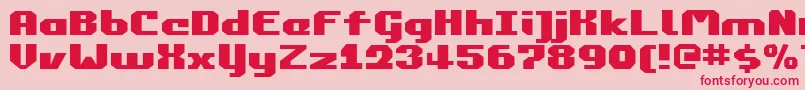 Commonv2e Font – Red Fonts on Pink Background