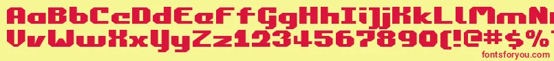 Commonv2e Font – Red Fonts on Yellow Background