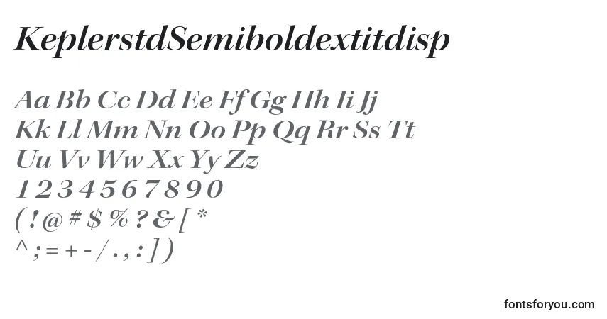 KeplerstdSemiboldextitdisp-fontti – aakkoset, numerot, erikoismerkit