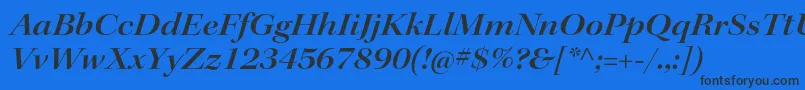 KeplerstdSemiboldextitdisp Font – Black Fonts on Blue Background