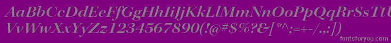 KeplerstdSemiboldextitdisp Font – Gray Fonts on Purple Background