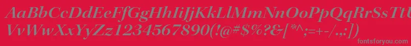 KeplerstdSemiboldextitdisp Font – Gray Fonts on Red Background