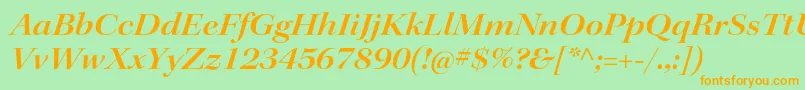 KeplerstdSemiboldextitdisp Font – Orange Fonts on Green Background