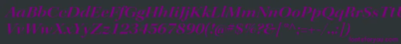 Шрифт KeplerstdSemiboldextitdisp – фиолетовые шрифты на чёрном фоне
