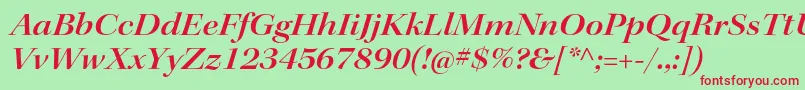 KeplerstdSemiboldextitdisp Font – Red Fonts on Green Background