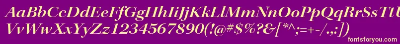 KeplerstdSemiboldextitdisp Font – Yellow Fonts on Purple Background