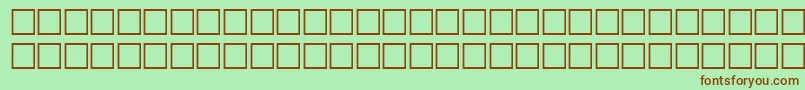 Carrdingbats2Regular-fontti – ruskeat fontit vihreällä taustalla