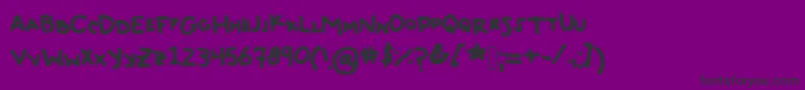 TyeDyeJerky Font – Black Fonts on Purple Background