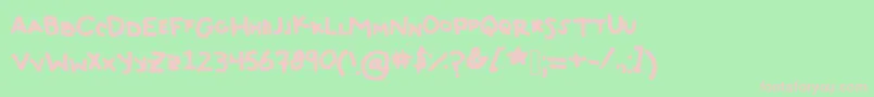 TyeDyeJerky Font – Pink Fonts on Green Background