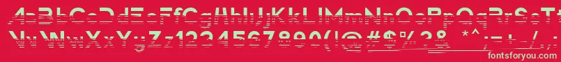 AmericaFasterGradient Font – Green Fonts on Red Background