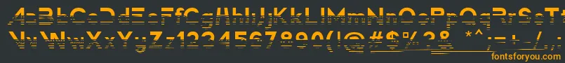 Шрифт AmericaFasterGradient – оранжевые шрифты на чёрном фоне