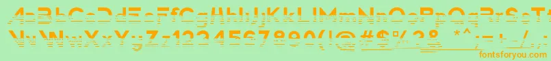 Czcionka AmericaFasterGradient – pomarańczowe czcionki na zielonym tle