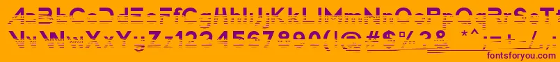 AmericaFasterGradient Font – Purple Fonts on Orange Background