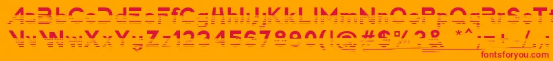 AmericaFasterGradient Font – Red Fonts on Orange Background