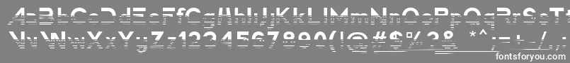 フォントAmericaFasterGradient – 灰色の背景に白い文字