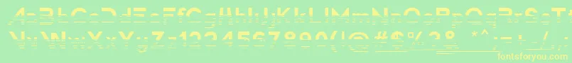 AmericaFasterGradient Font – Yellow Fonts on Green Background