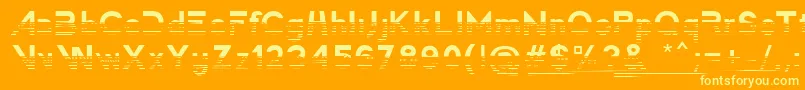 AmericaFasterGradient Font – Yellow Fonts on Orange Background