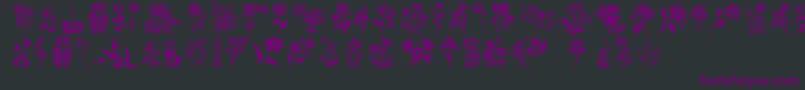 fuente HffFloralStencil – Fuentes Moradas Sobre Fondo Negro