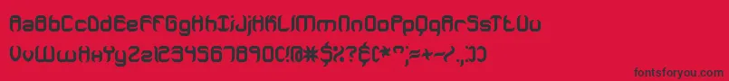 JeopardizeThickBrk Font – Black Fonts on Red Background