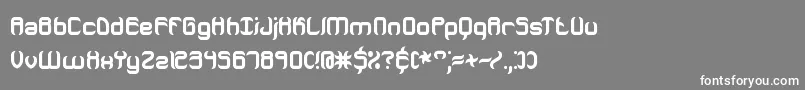 フォントJeopardizeThickBrk – 灰色の背景に白い文字