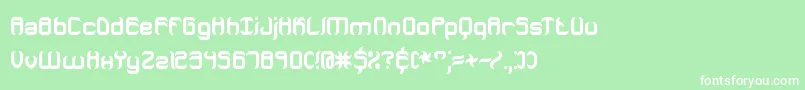 フォントJeopardizeThickBrk – 緑の背景に白い文字