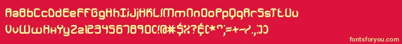 JeopardizeThickBrk Font – Yellow Fonts on Red Background