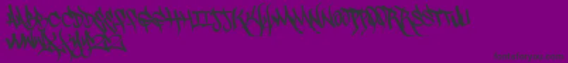 Scrawl3rd Font – Black Fonts on Purple Background