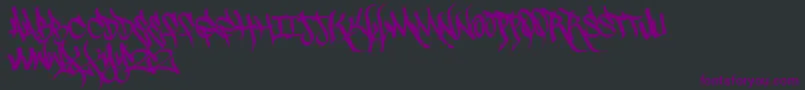 Scrawl3rd Font – Purple Fonts on Black Background