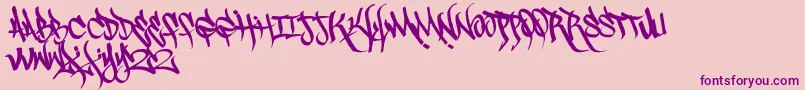 Scrawl3rd Font – Purple Fonts on Pink Background