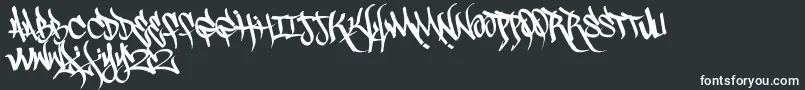 Scrawl3rd Font – White Fonts on Black Background