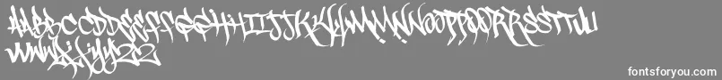 Scrawl3rd Font – White Fonts on Gray Background