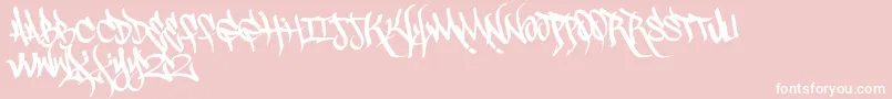 Scrawl3rd Font – White Fonts on Pink Background