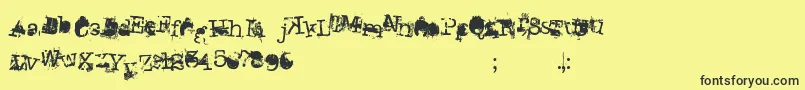 DonGiovanniMakinEnemies Font – Black Fonts on Yellow Background