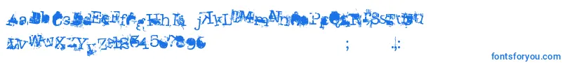 DonGiovanniMakinEnemies Font – Blue Fonts on White Background