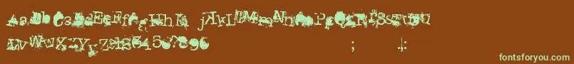 DonGiovanniMakinEnemies Font – Green Fonts on Brown Background