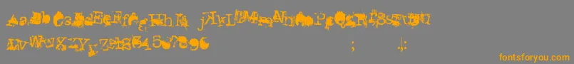 DonGiovanniMakinEnemies Font – Orange Fonts on Gray Background