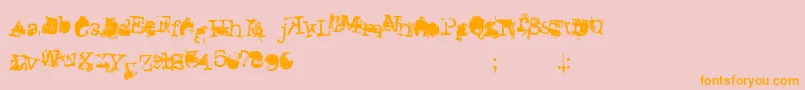 DonGiovanniMakinEnemies Font – Orange Fonts on Pink Background