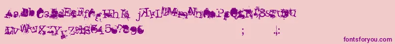 DonGiovanniMakinEnemies-Schriftart – Violette Schriften auf rosa Hintergrund