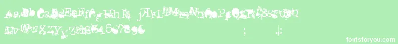 DonGiovanniMakinEnemies Font – White Fonts on Green Background