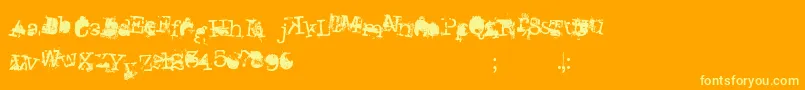 DonGiovanniMakinEnemies Font – Yellow Fonts on Orange Background