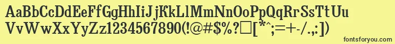 Bruskovayactt Font – Black Fonts on Yellow Background