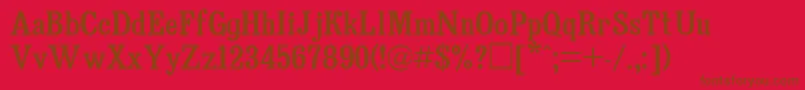 Bruskovayactt Font – Brown Fonts on Red Background