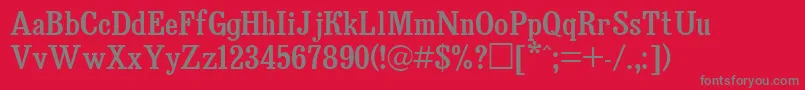 Bruskovayactt Font – Gray Fonts on Red Background